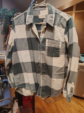 Universal Thread Buffalo Plaid Button-Up Shirt - Green/GRAY & Cream